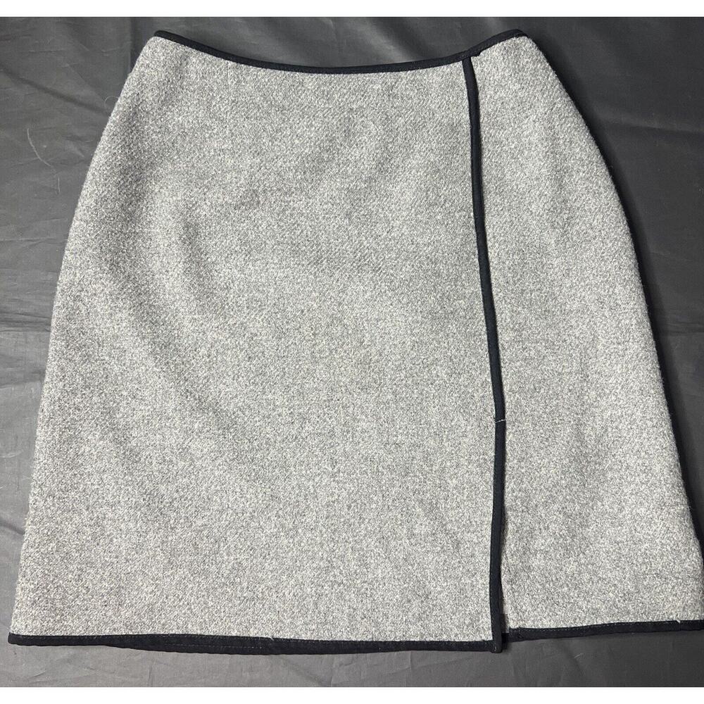 Chadwicks Classics Wool Blend Gray Mini Skirt Womens 10P Preppy Lined Career